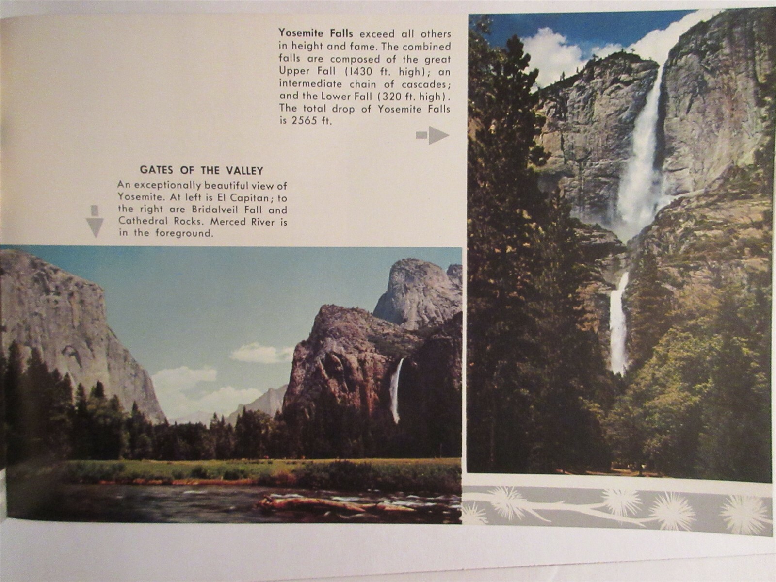 YOSEMITE SOUVENIR BOOK NATIONAL PARK NATURAL COLOR 1952 California Map Pictures