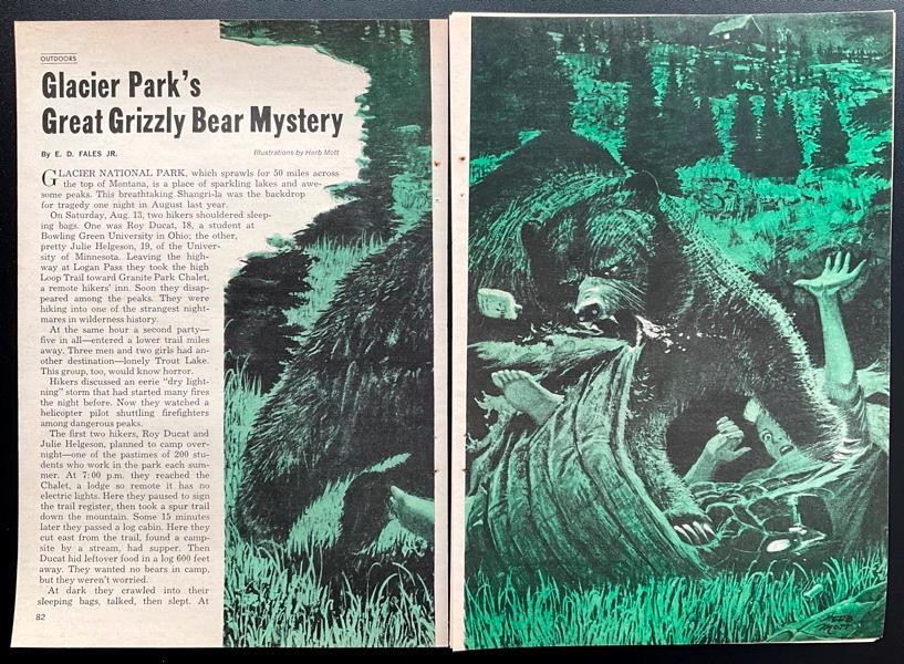 Night of the Grizzlies 1968 Exposé “Glacier Park’s Great Grizzly Bear Mystery”