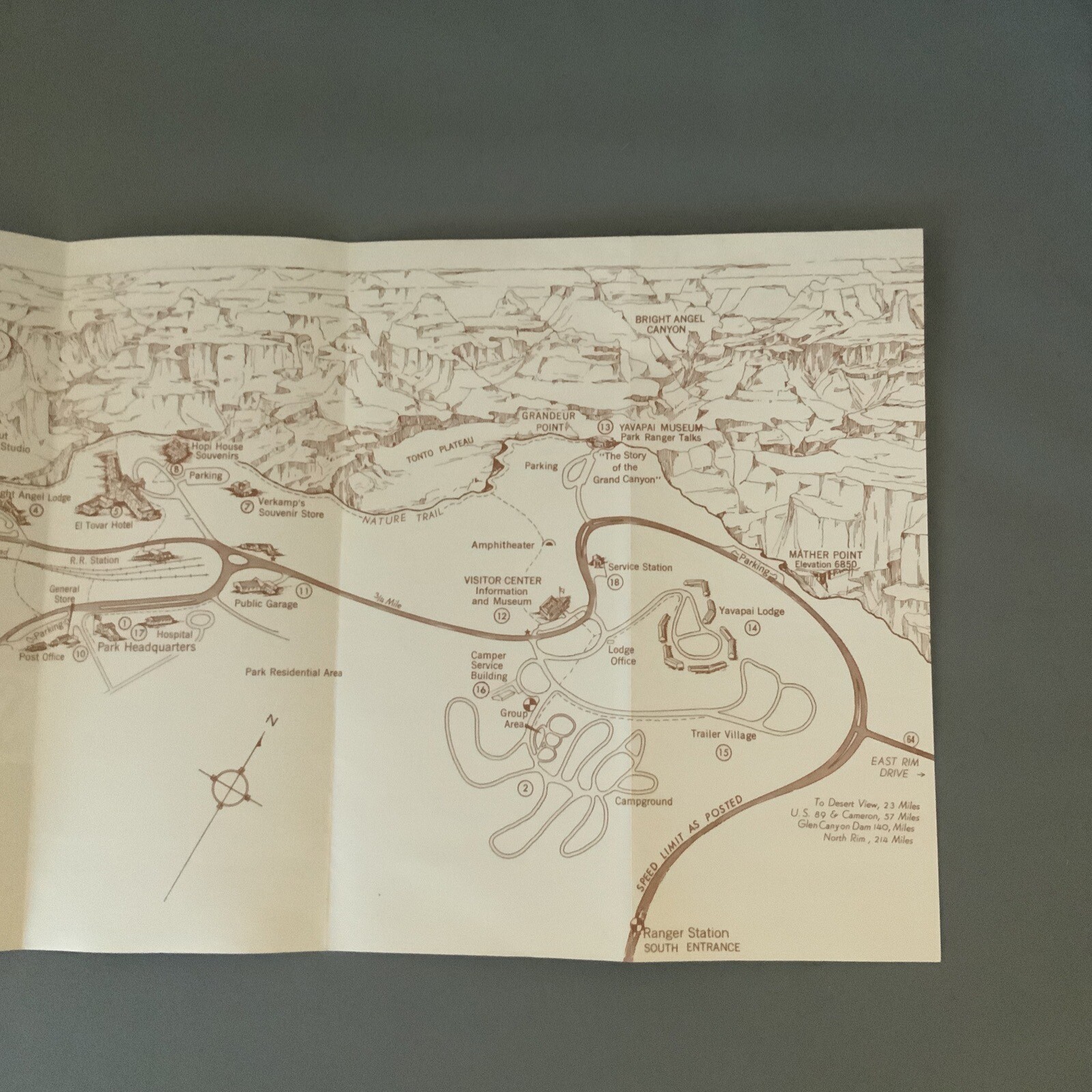 Visitors’ Guide To South Rim Grand Canyon National Park Arizona Dated 1963