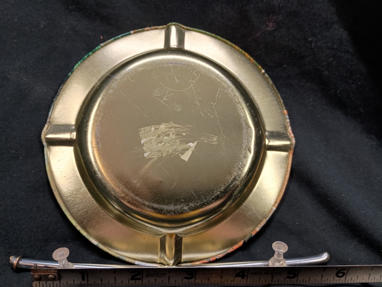 Vintage Great Smoky Mountains National Park Tin Metal Ashtray Souvenir