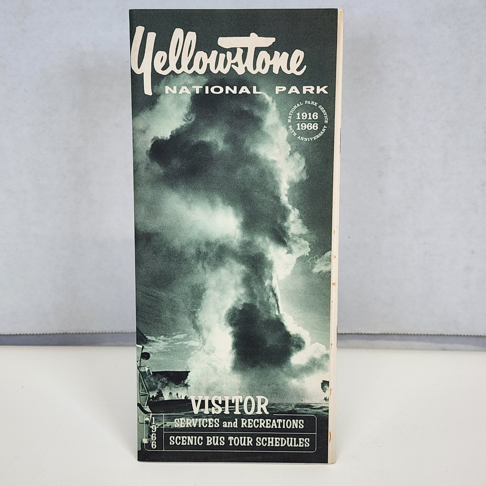 Vintage 1966 Yellowstone National Park Visitor Guide Brochure Old Faithful…