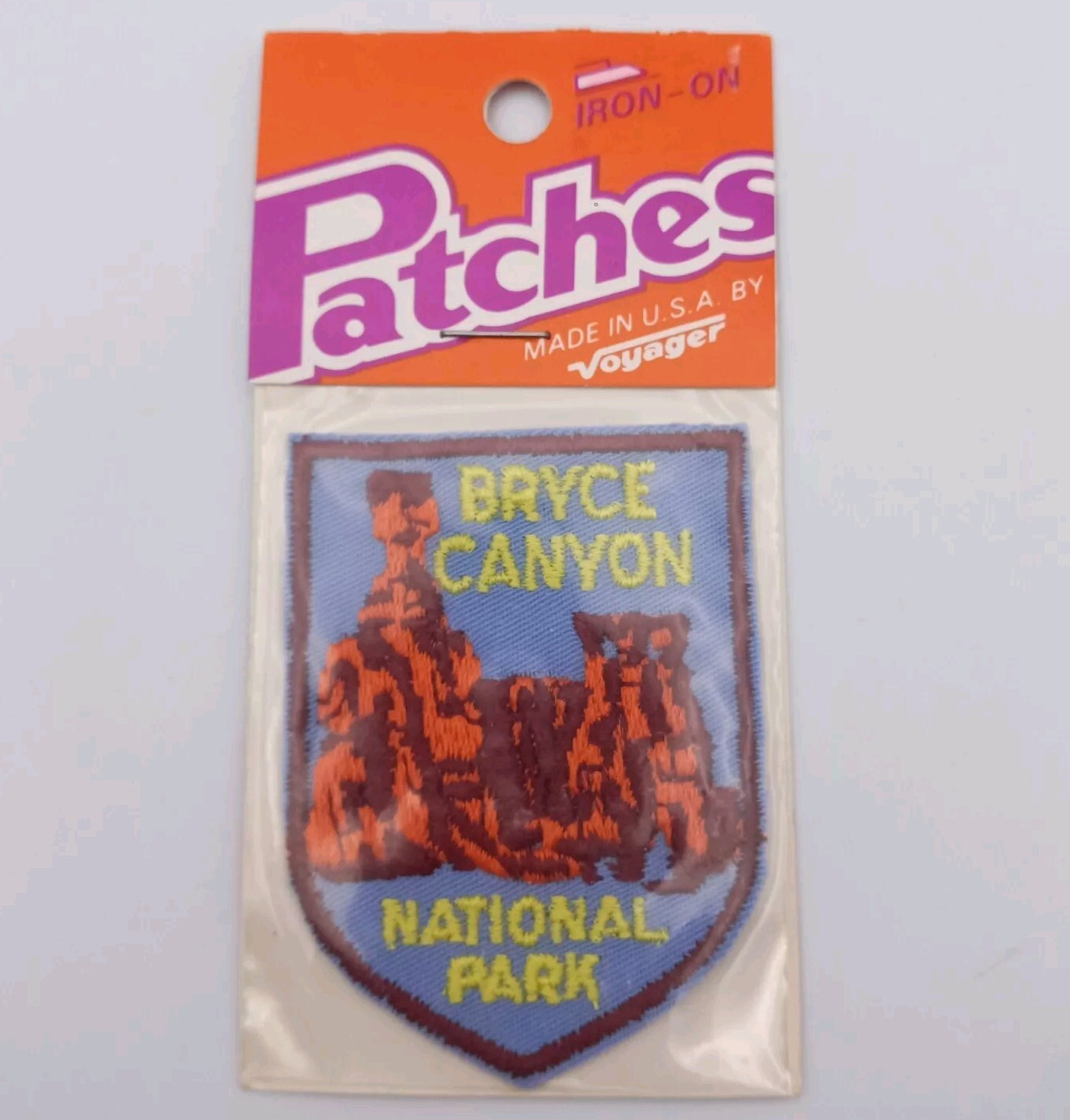 Vintage Bryce Canyon National Park Iron On Patch By Voyager Souvenir USA Made