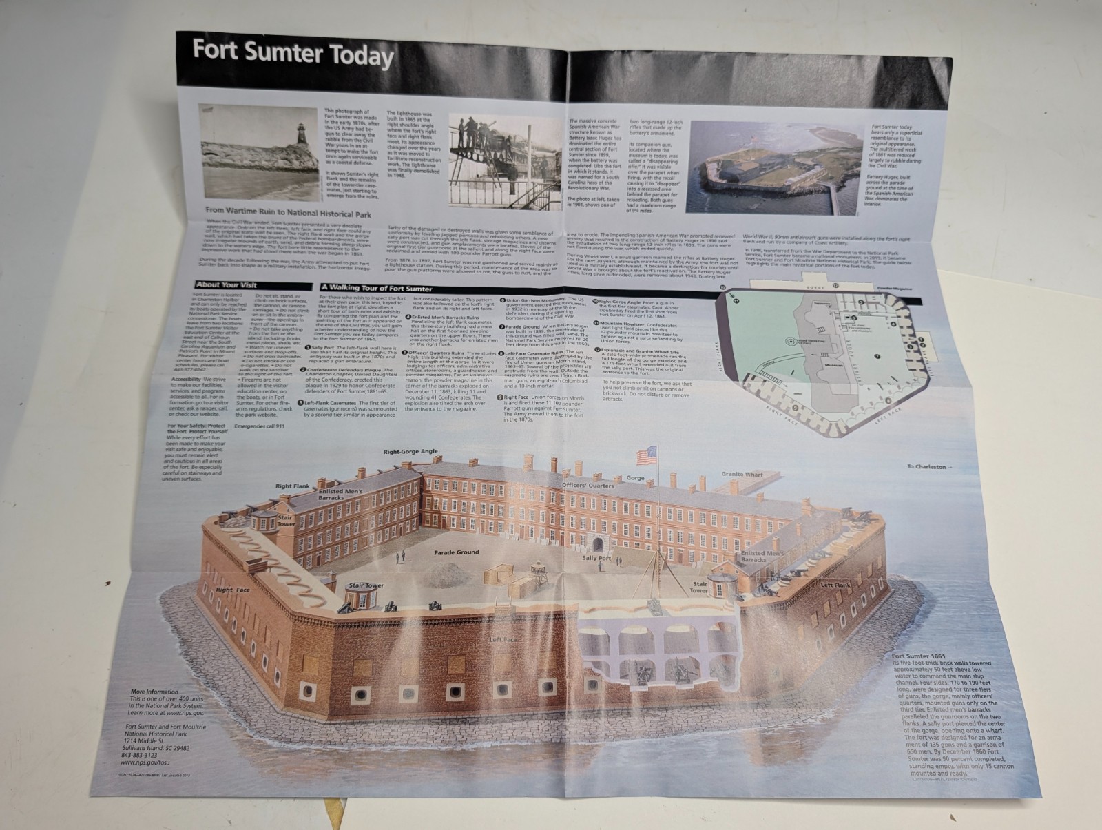 Fort Sumter National Historical Park South Carolina Civil War NPS Brochure Map