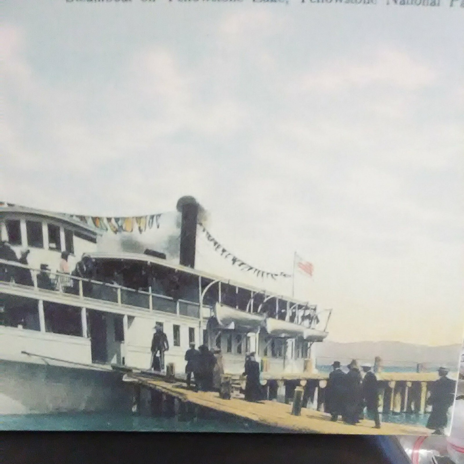 STEAMBOAT ON YELLOWSTONE LAKE, YELLOWSTONE NATIONAL PARK PICTURE ON CANVAS!