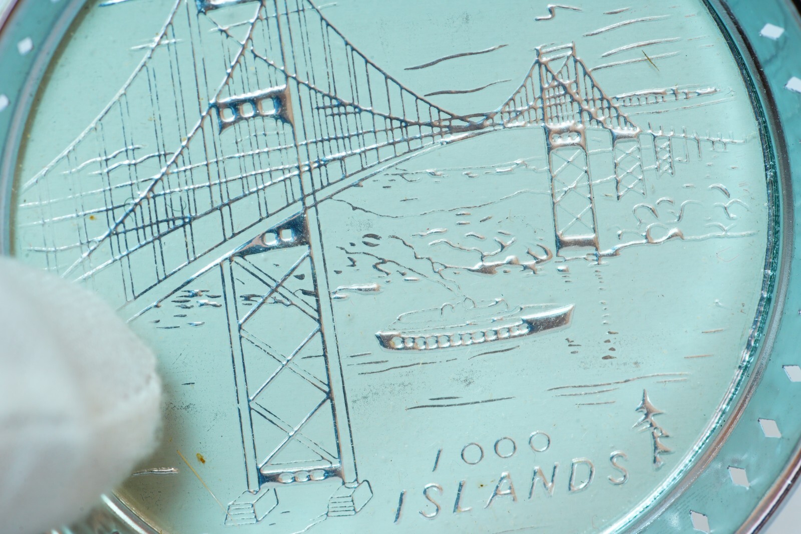 Vintage Mid-Century 1000 Islands NY Bridge Souvenir Drink Coaster Set Unused