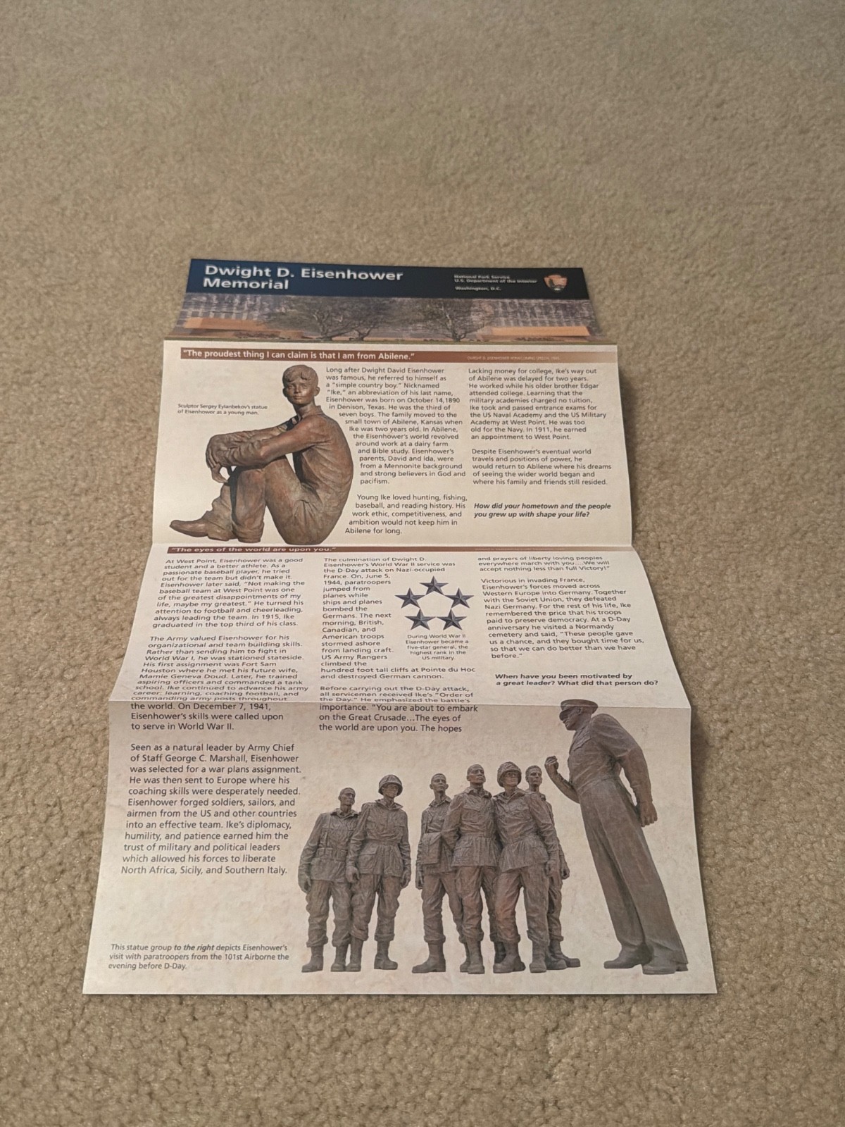 Dwight D Eisenhower NPS US Dept of the Interior – NEW Unigrid Brochure