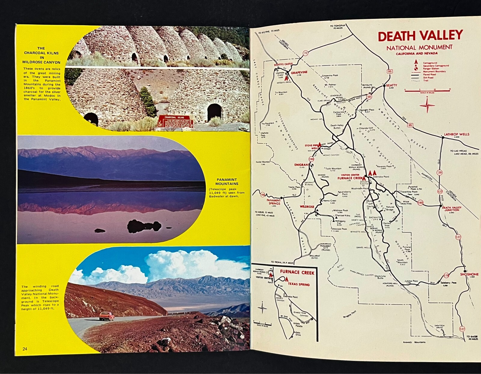 1975 Death Valley National Park Scotty’s Castle CA Photos Vintage Travel Booklet