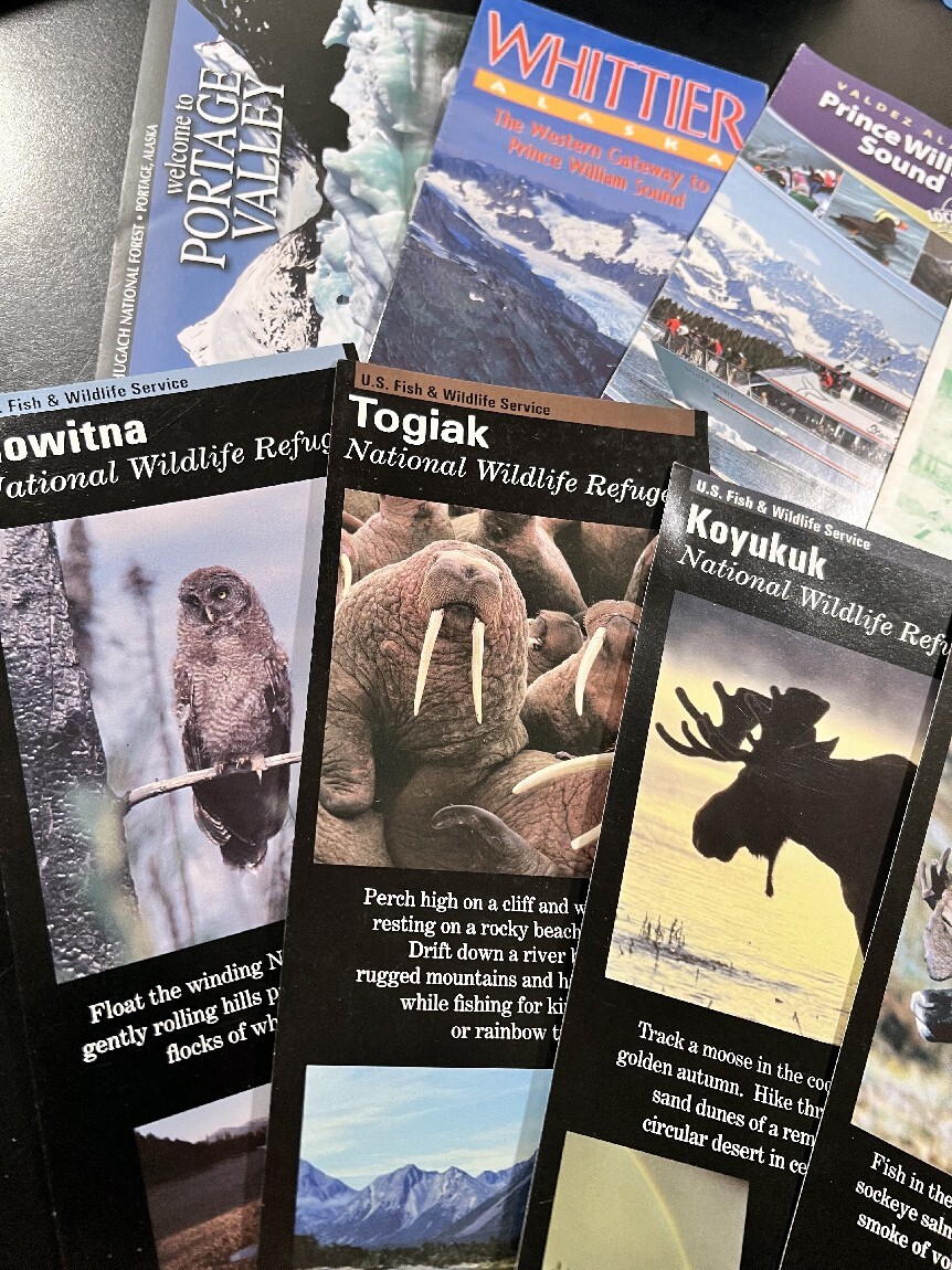 15 Alaska Parks Historic Pamphlets & Handbills Portage Whittier Nenana Skagway+