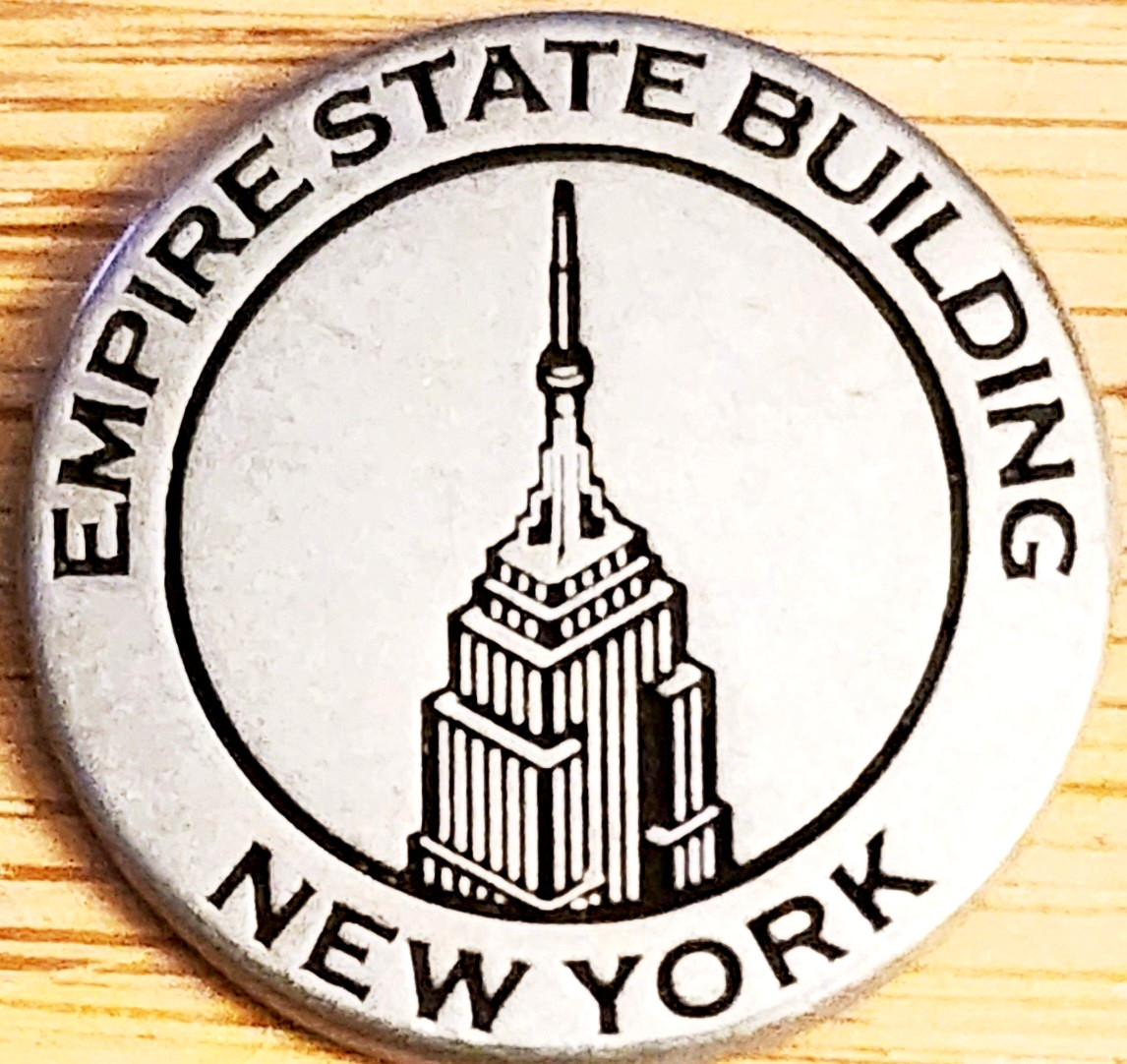 RARE – DISCONTINUED – EMPIRE STATE BUILDING – NATIONAL PARK TYPE TOKEN