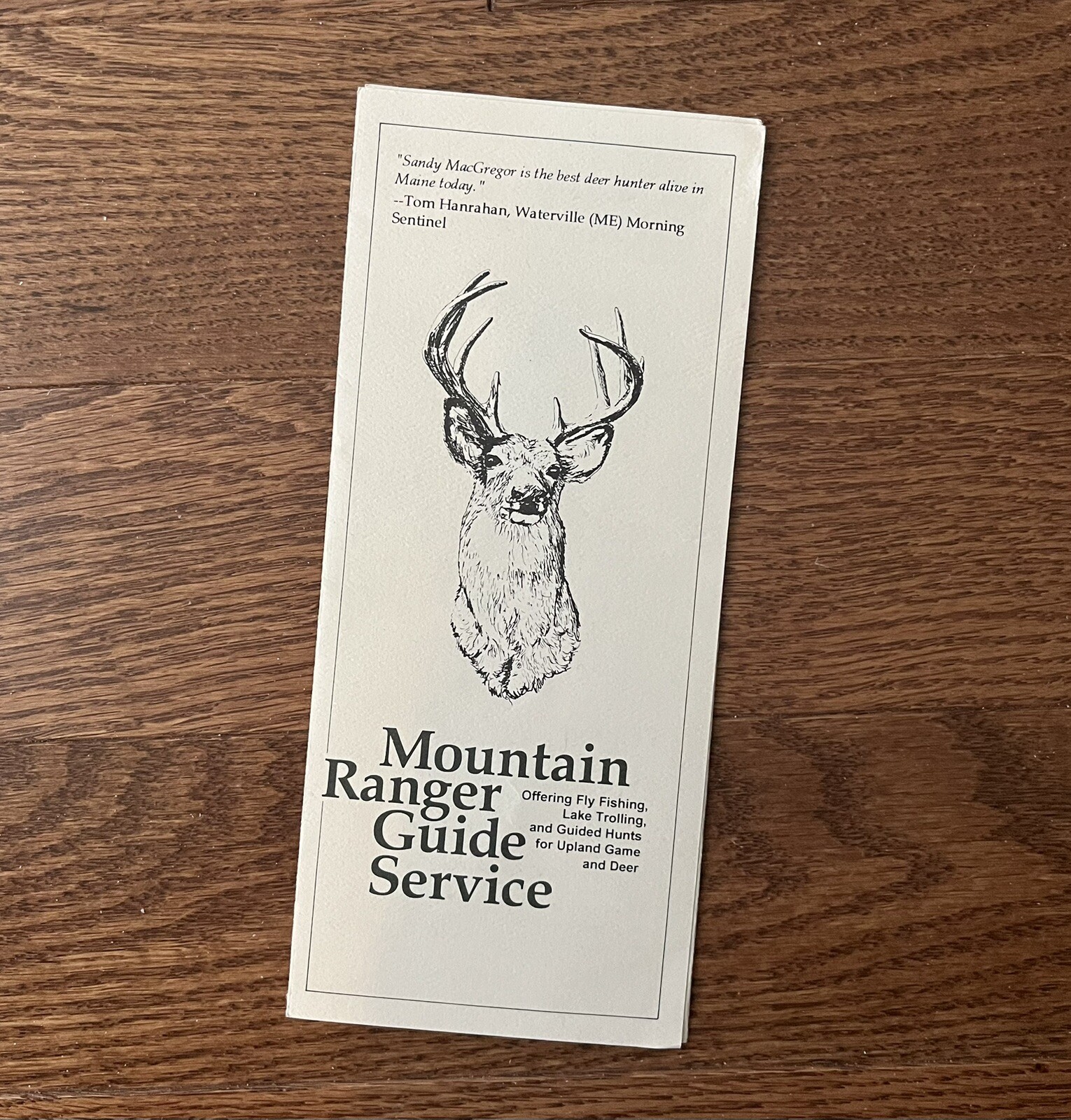 Vintage Maine Mountain Ranger Guide Service Brochure
