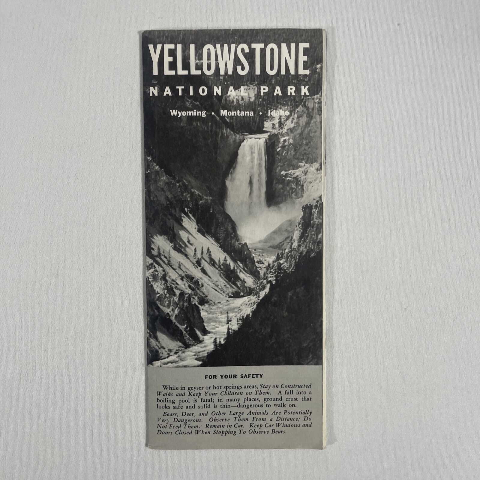 VTG Yellowstone Guide to Upper Geyser Basin National Park Map W/ Info Booklet