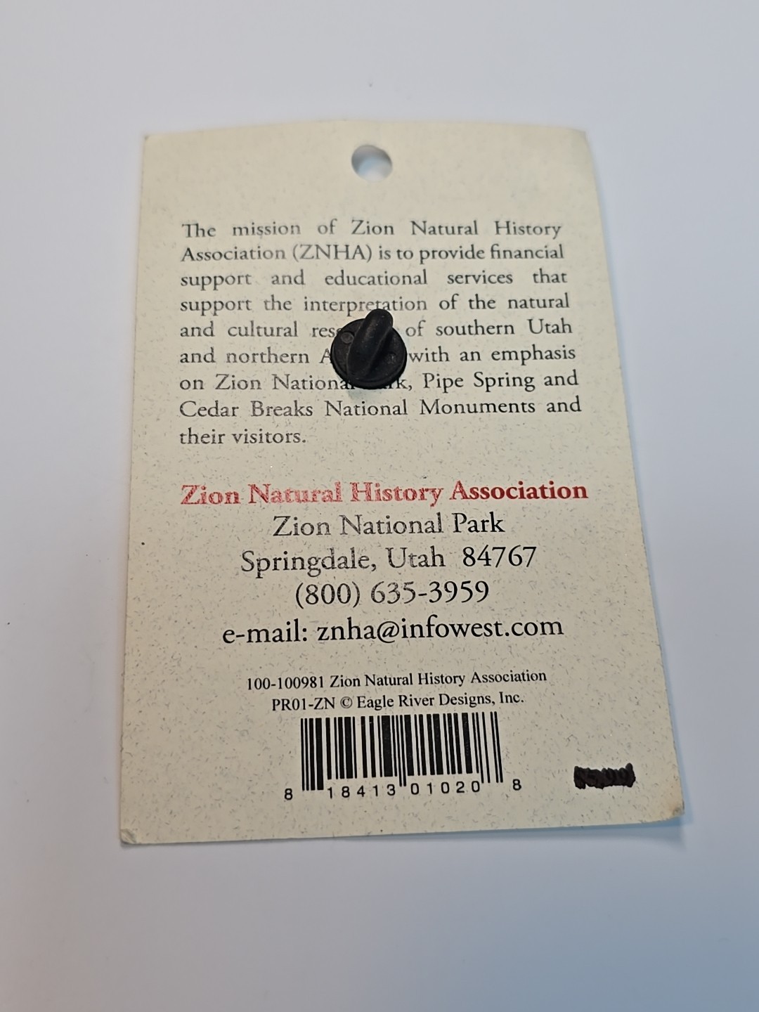 Collared Lizard Souvenir Lapel Pin Zion National Park Wildlife Series Utah