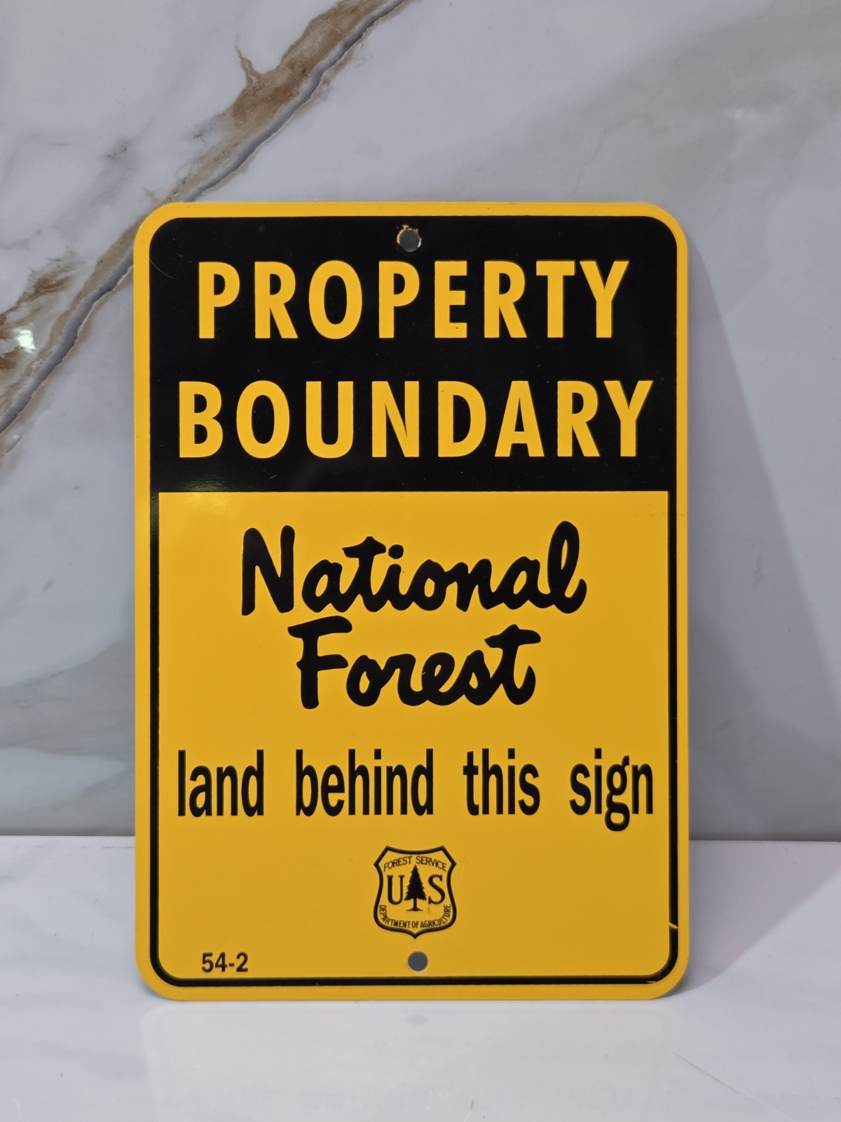 Property Boundary National Forest Land Behind This Sign USDA US Forest Service
