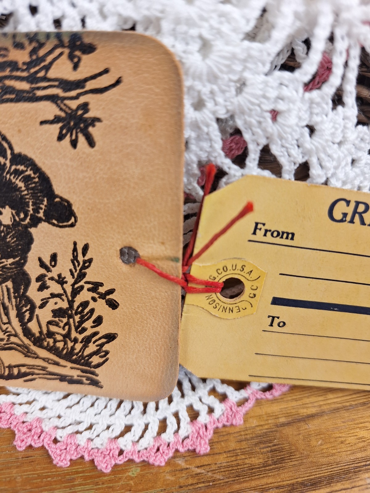 Antique c.1910s novelty postcard / greeting tag souvenir from Yosemite National