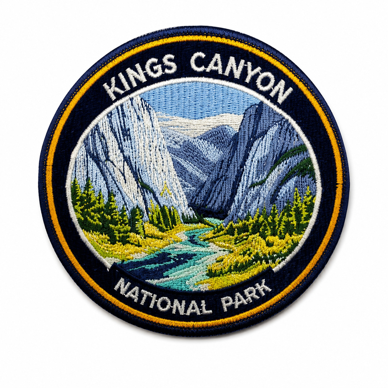 Kings Canyon National Park Embroidered Patch – Sierra Mountain Travel Souvenir