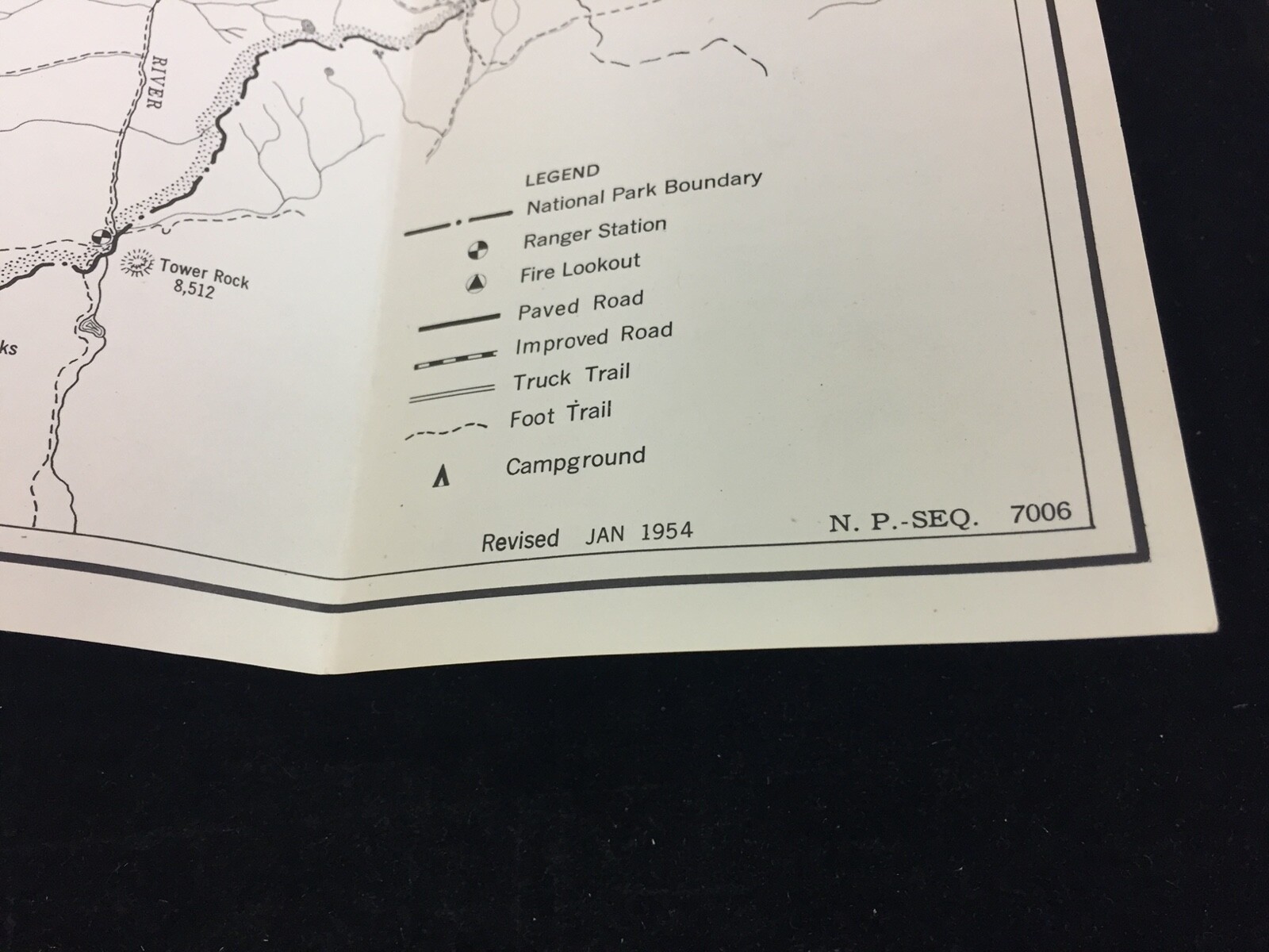 1954 SEQUOIA AND KINGS CANYON NATIONAL PARK BROCHURE, PHOTOS & FULL MAP