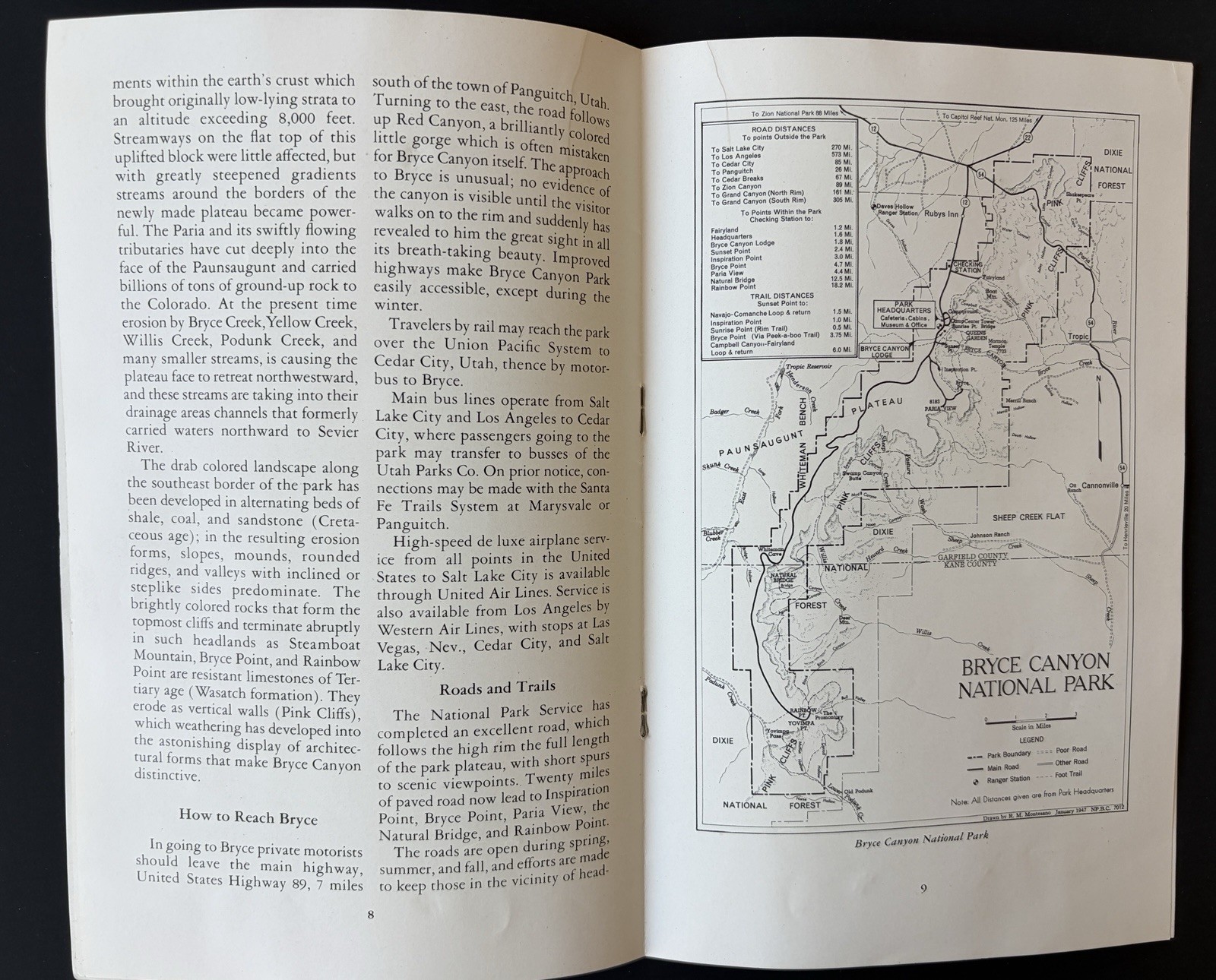 1948’s National park Brochures, Bryce, Craters of the Moon, Grand Canyon