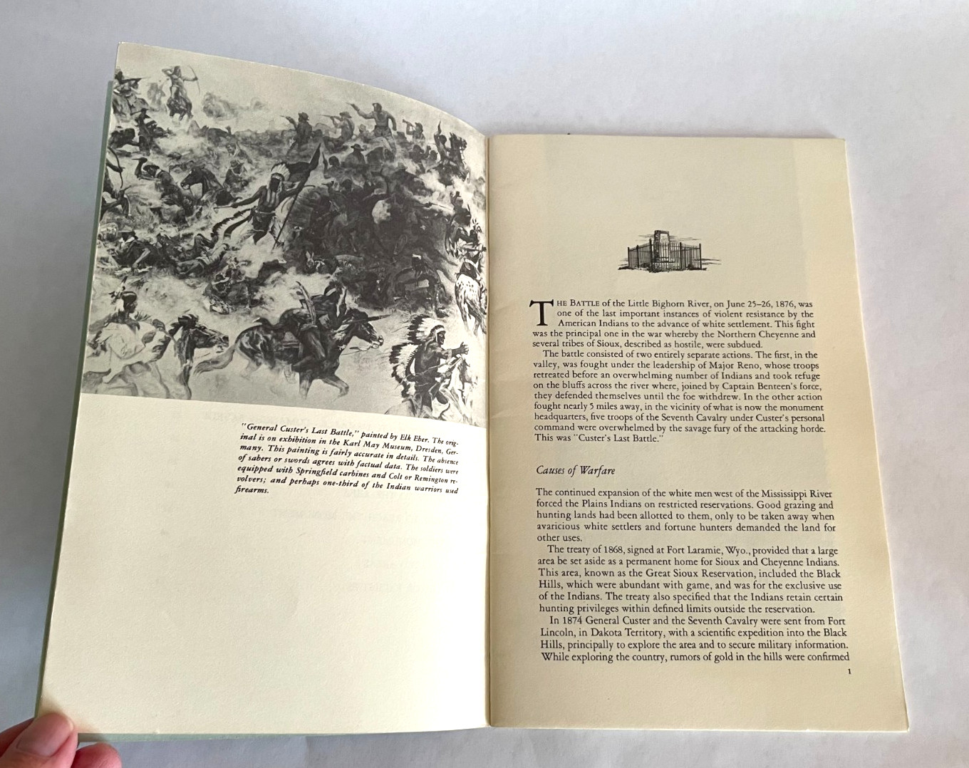 Custer Battlefield National Park Montana Vintage Travel Booklet 1949 1961