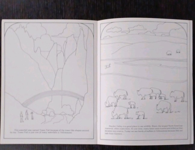 VTG Yellowstone, A Children’s Guide, 1981 National Parks, Coloring Book