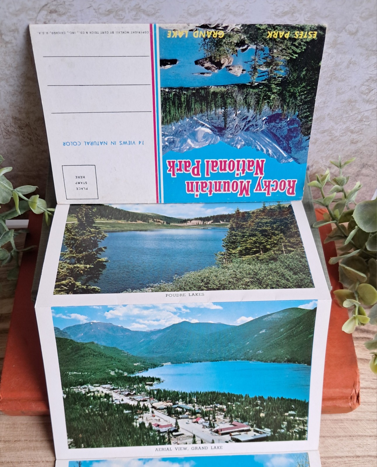 Rocky Mountain National Park 14-View Fold-Out Postcard Folder, 1957