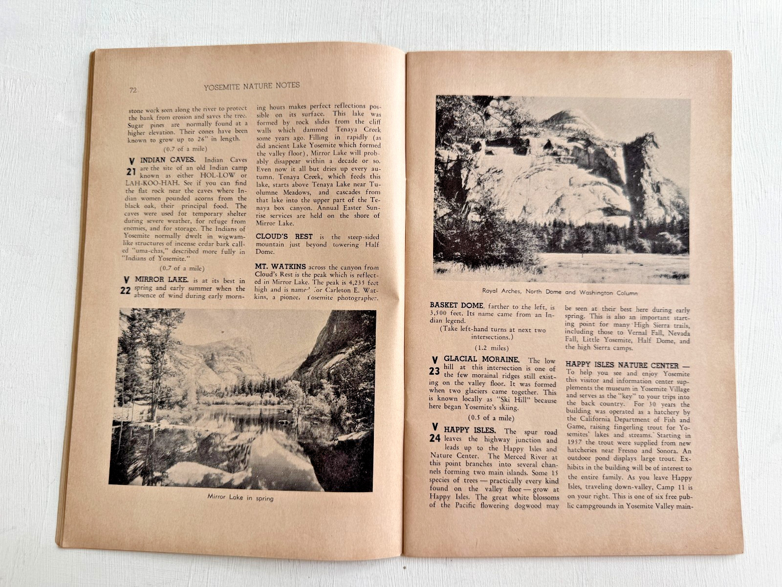 1956 Self Guided Auto Tour Book of Yosemite National Park