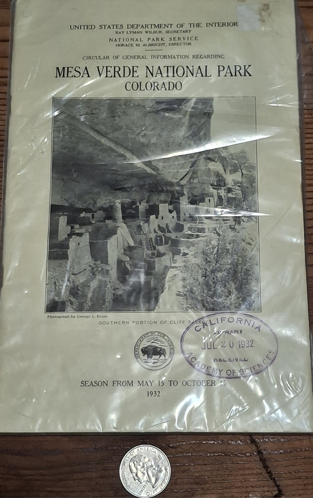 Original 1932 Mesa Verde National Park Guide Booklet – California Academy of…