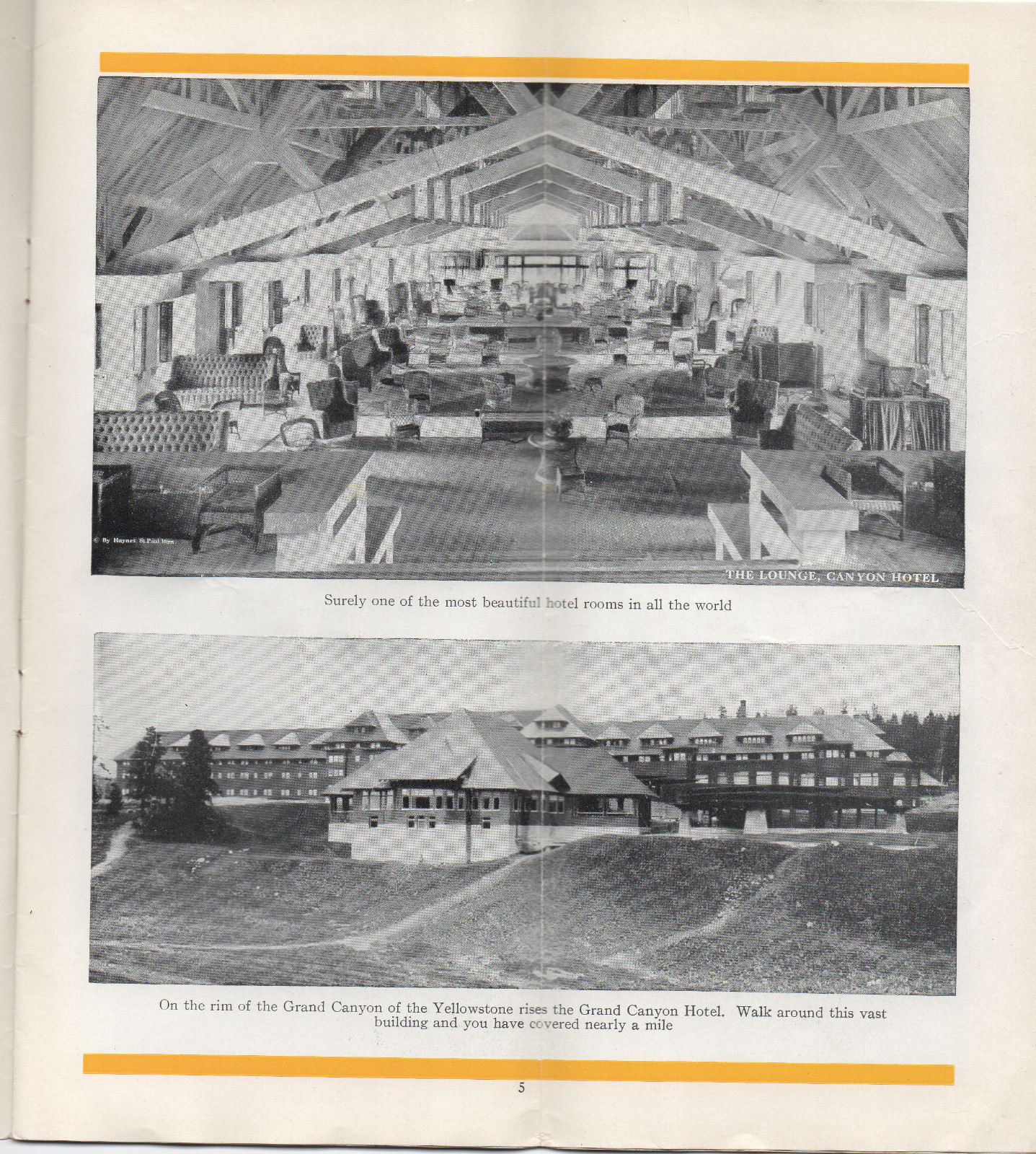 1930s Advertising Brochure for Yellowstone National Park Hotels Camps Lodges