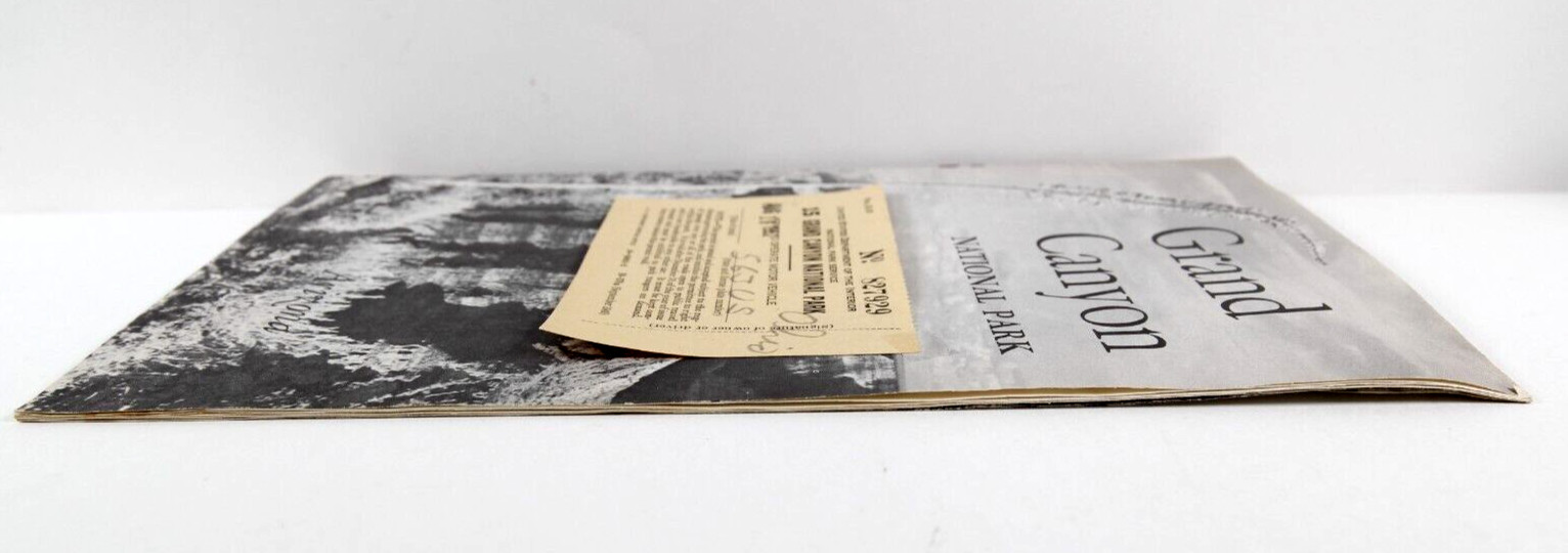 Grand Canyon National Park Brochure 1957 and 1952 Car Permit Arizona
