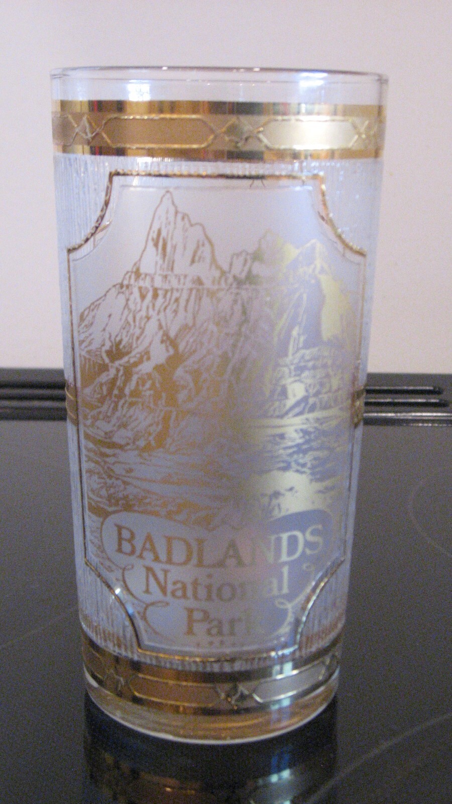 Vintage Culver Badlands National Park Drinking Glass MCM 22K NWT