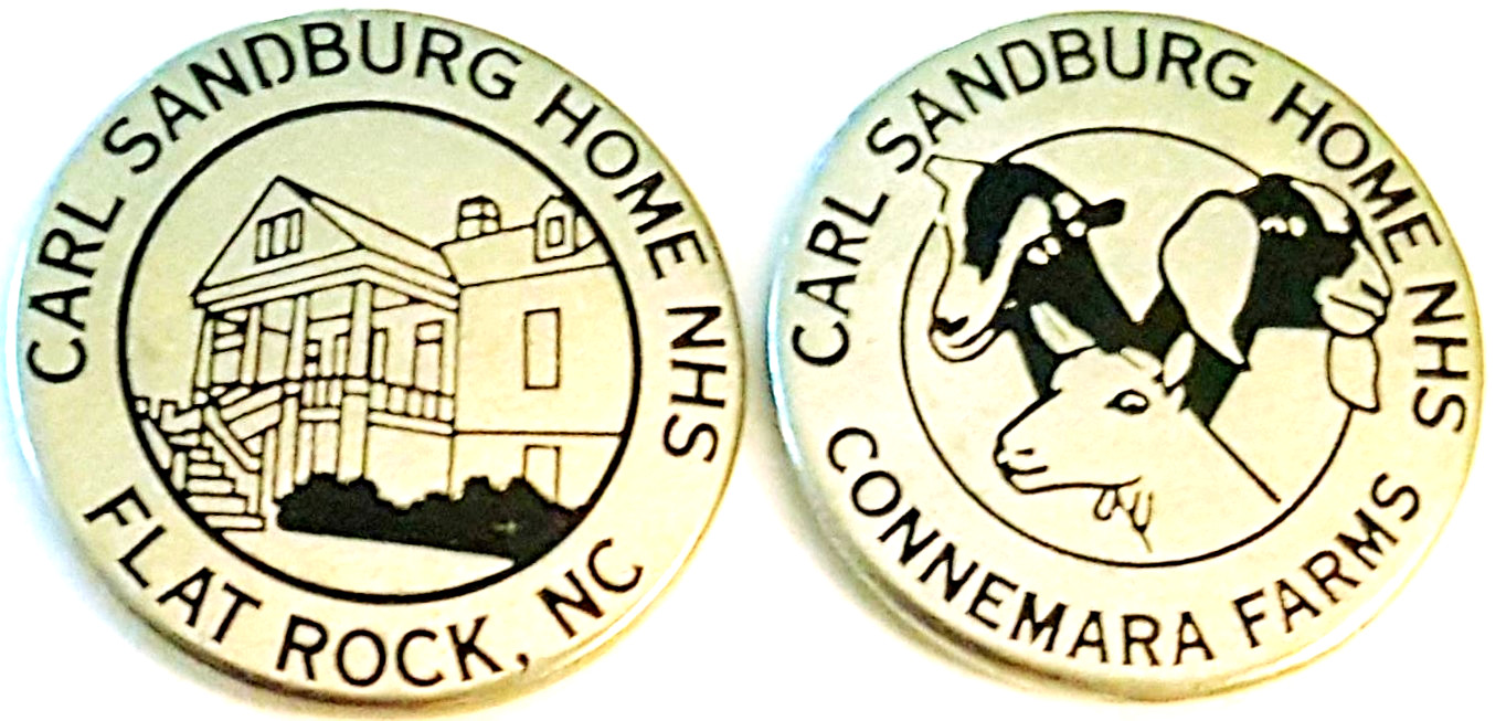 CARL SANDBURG HOME – NATIONAL HISTORIC SITE – GOATS PARK TOKEN – NORTH CAROLINA