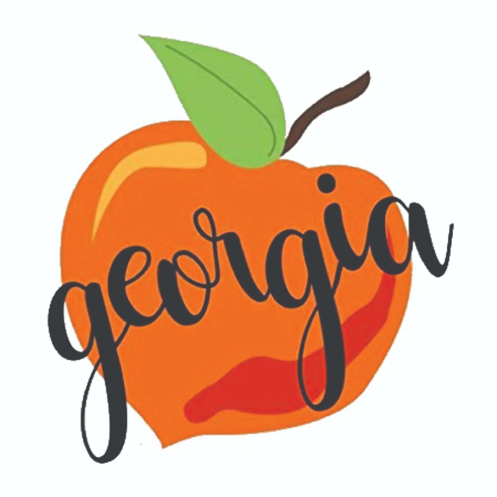 Georgia The Peach State Sticker Decal Bumper Sticker