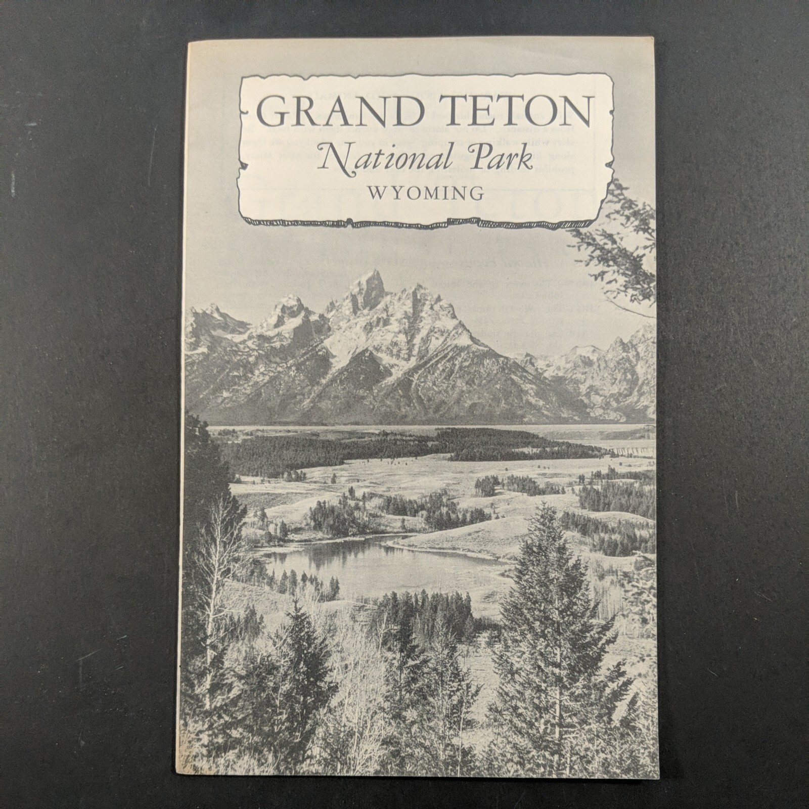Vintage 1955 Grand Teton National Park Brochure Pamphlet Map Guide Info booklet