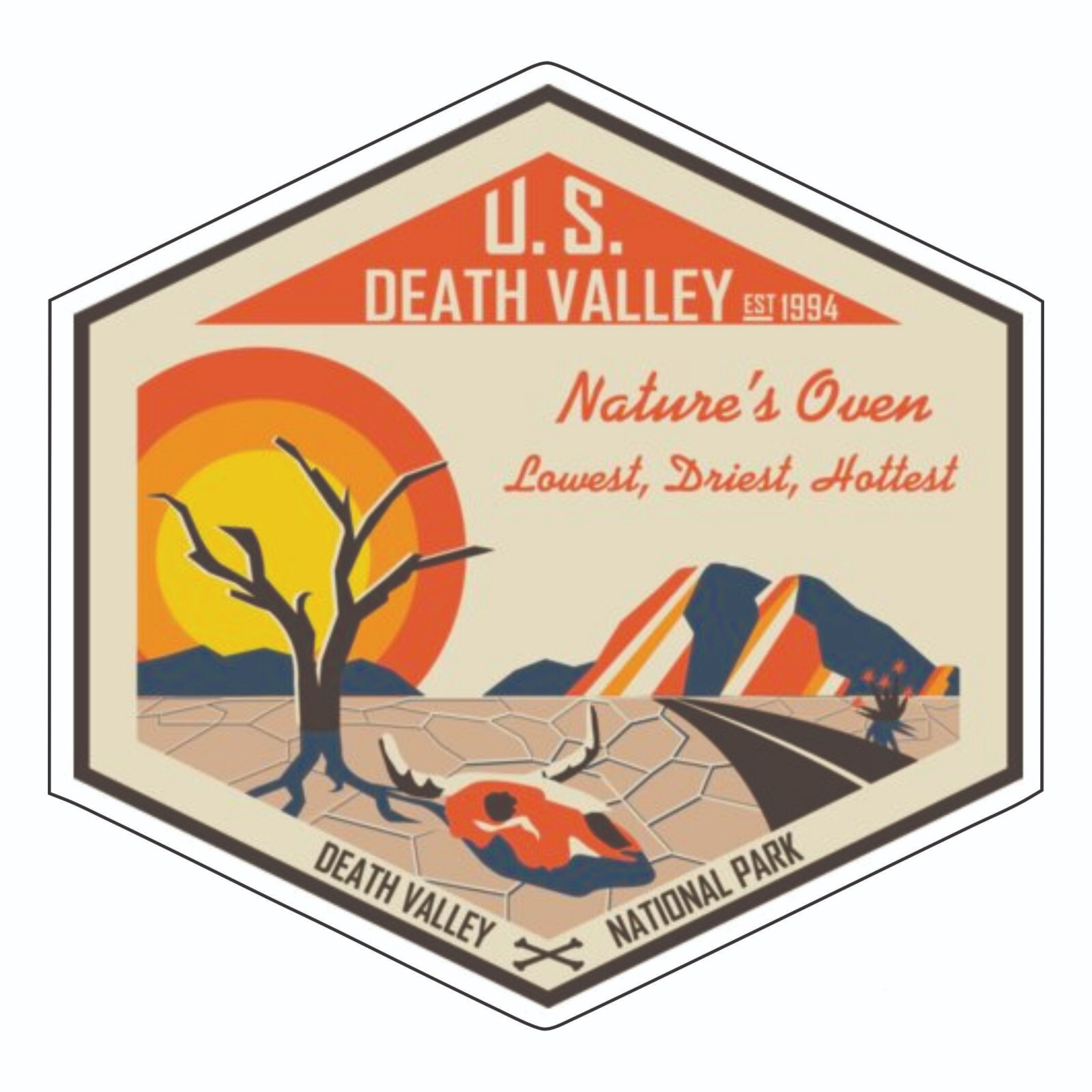 Death Valley National Park Sticker California and Nevada National Park Decal