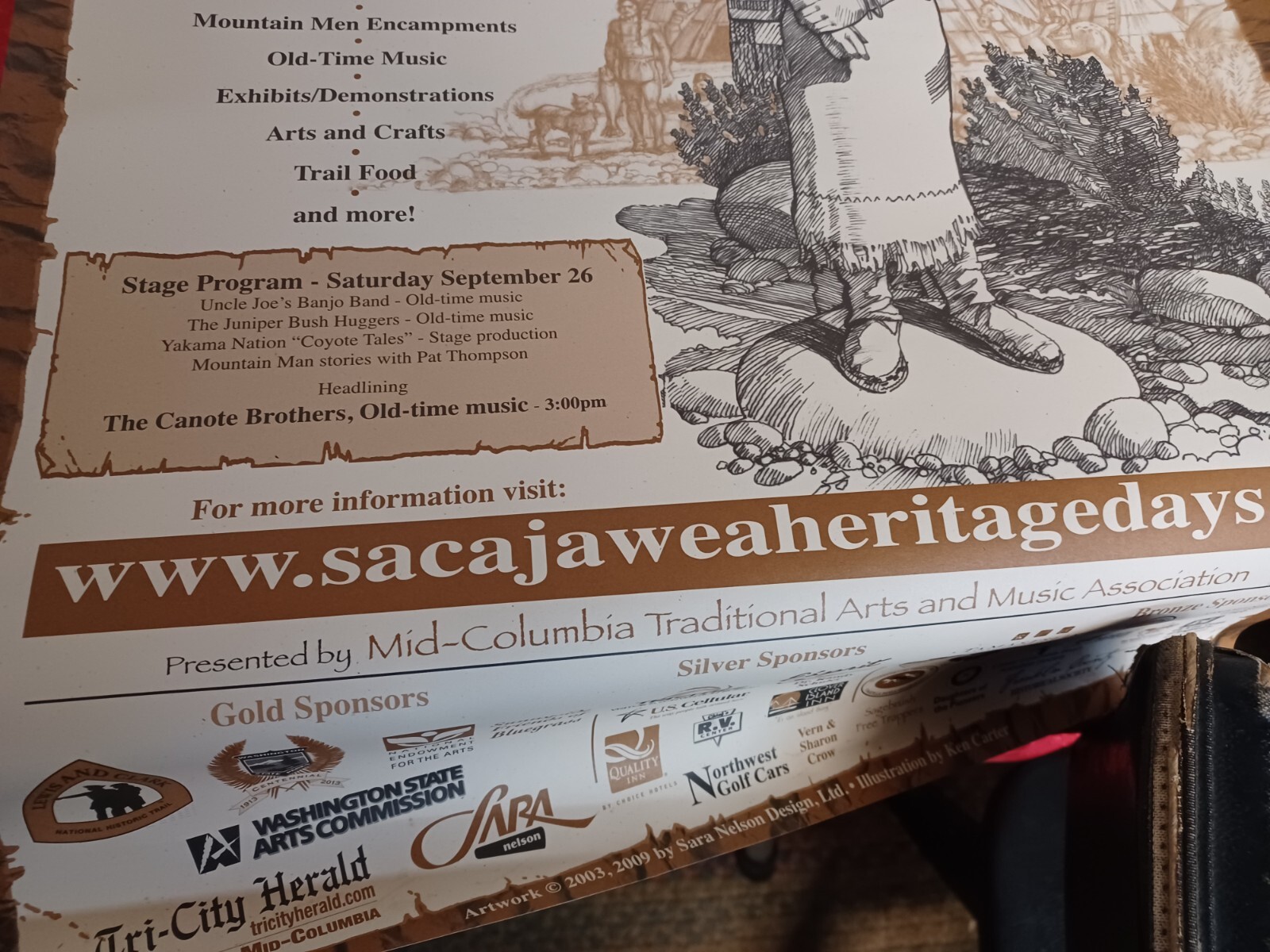 Sacajawea State Park Heritage Festival Posters 2009 2011 18″ x 24″