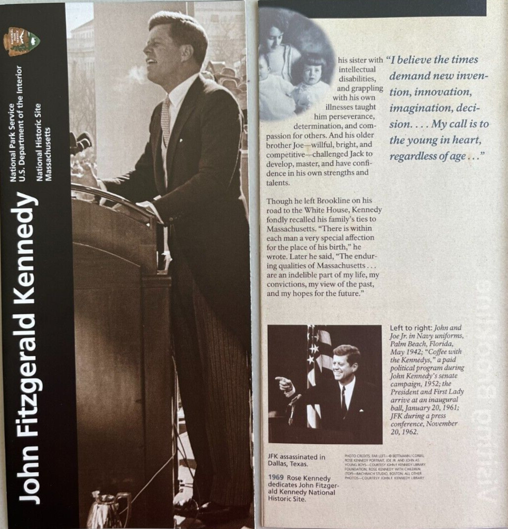 2026 JOHN FITZGERALD KENNEDY NHS – MA NATIONAL PARK SERVICE UNIGRID BROCHURE/MAP