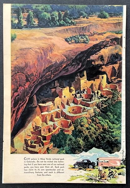 U.S. National parks 1935 pictorial “Joys of the Open Road” Glacier~Carlsbad~Mesa
