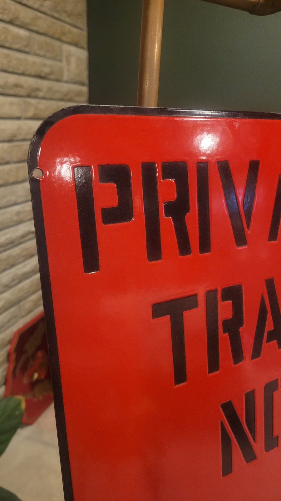 Porcelain Snowmobile Private Trail Number Sign Private Property Trails Snow