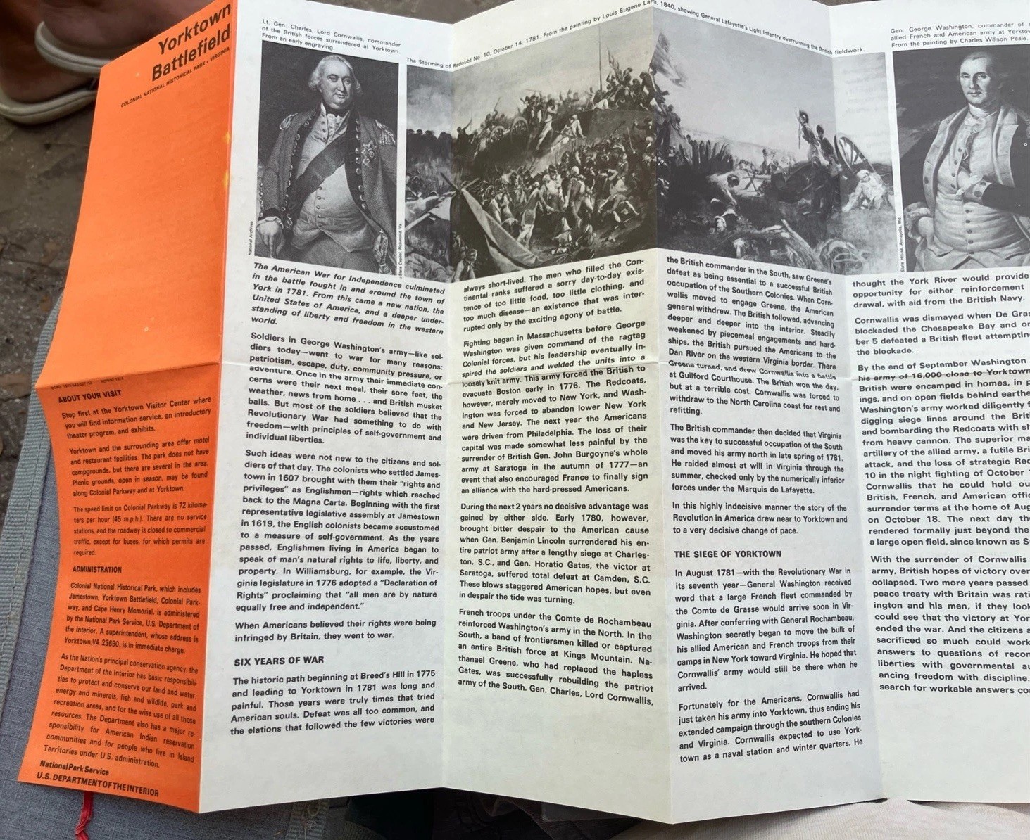NPS Yorktown Battlefield National Park Guide 1974 Brochure