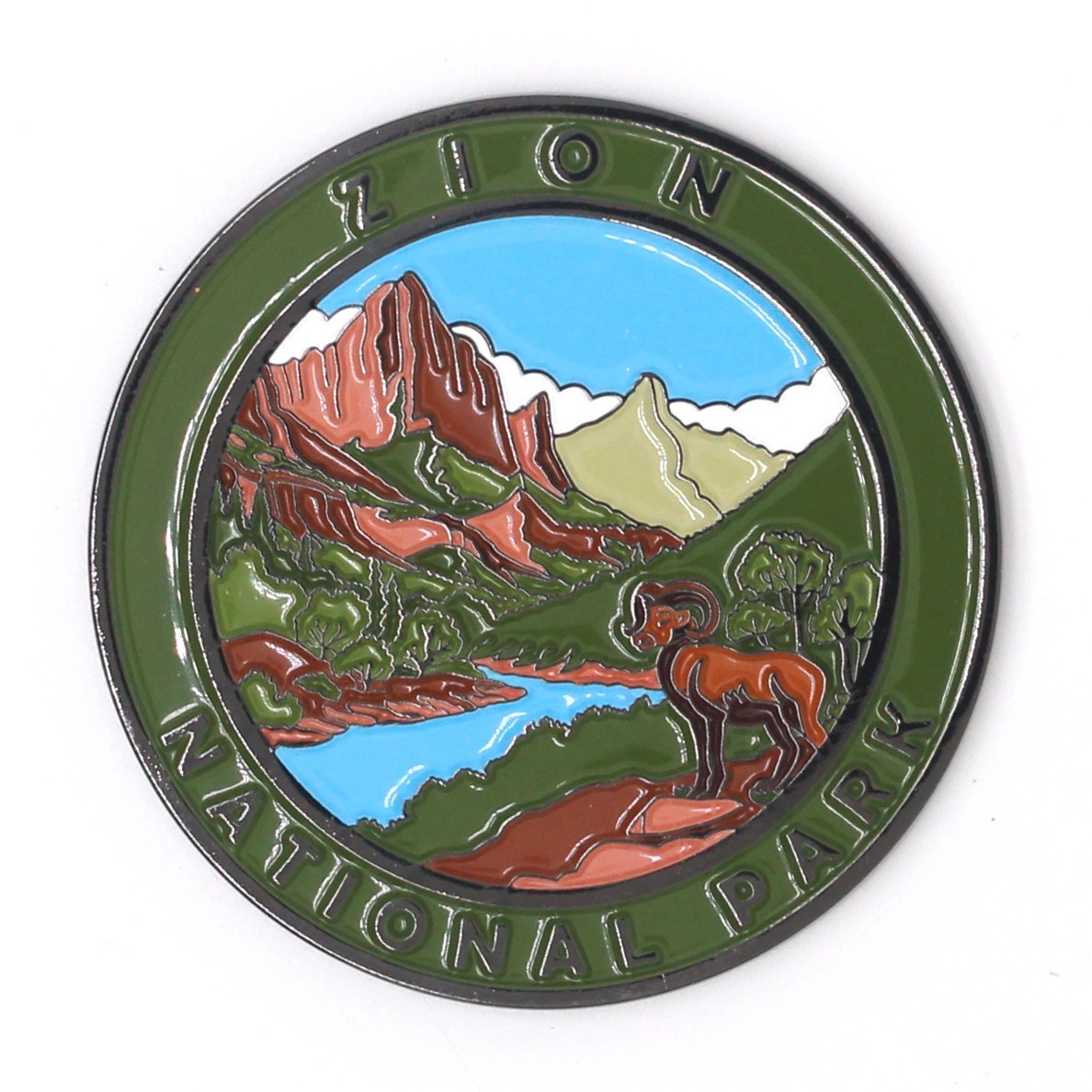 Cre8Travel Zion National Park Collectible Magnet – Watchman Overlook Bighorn NEW