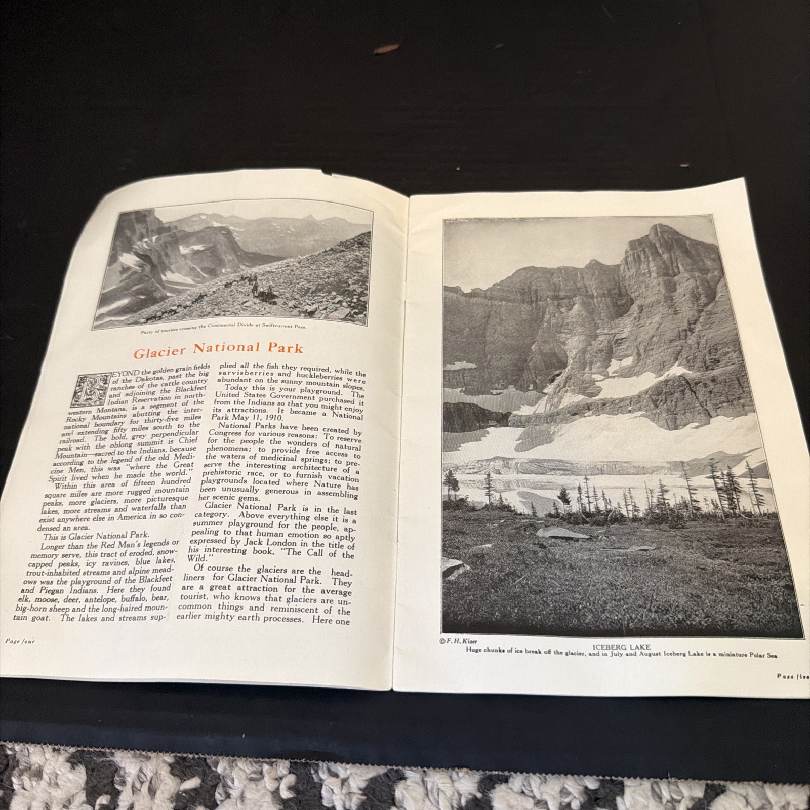 1920 Glacier National Park season Brochure