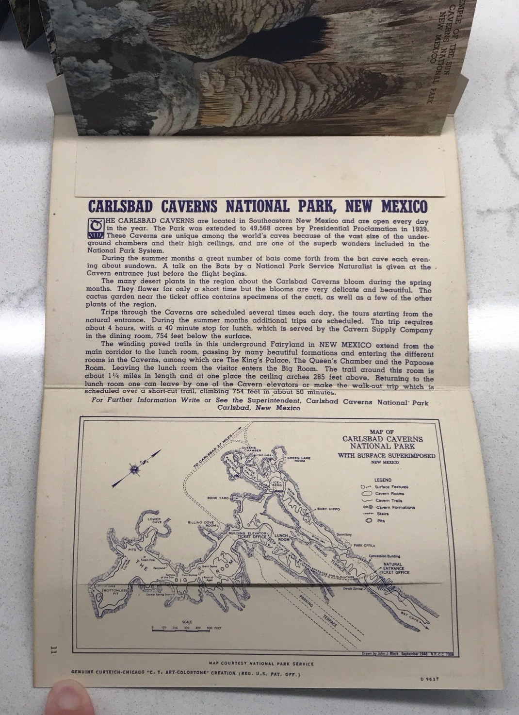 Jim White Carlsbad Caverns National Park Souviner Booklet & Post Cards 2 RPPC