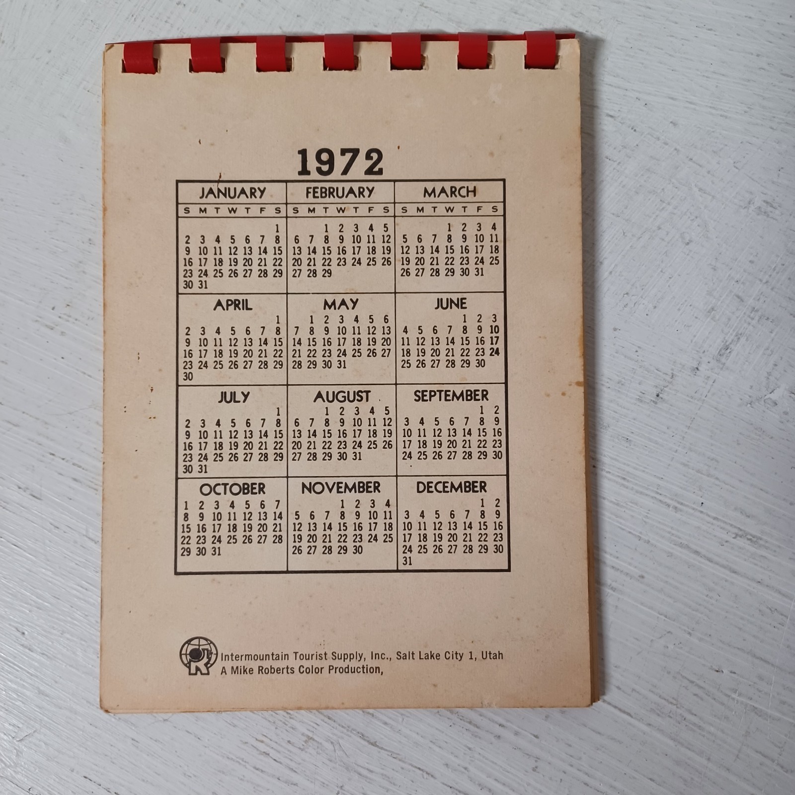 Vtg Jackson Hole And Grand Teton National Park 1971 Calendar Spiral Bound