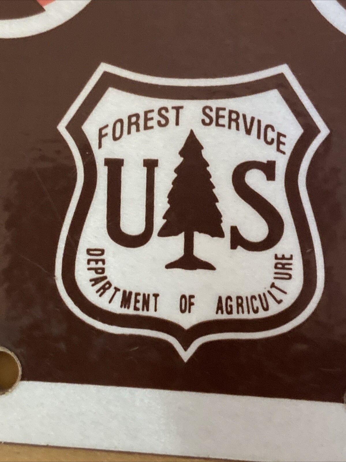 Original 1988 US FOREST SERVICE DEPT. Of Agriculture “NO VEHICLES “ fiber board