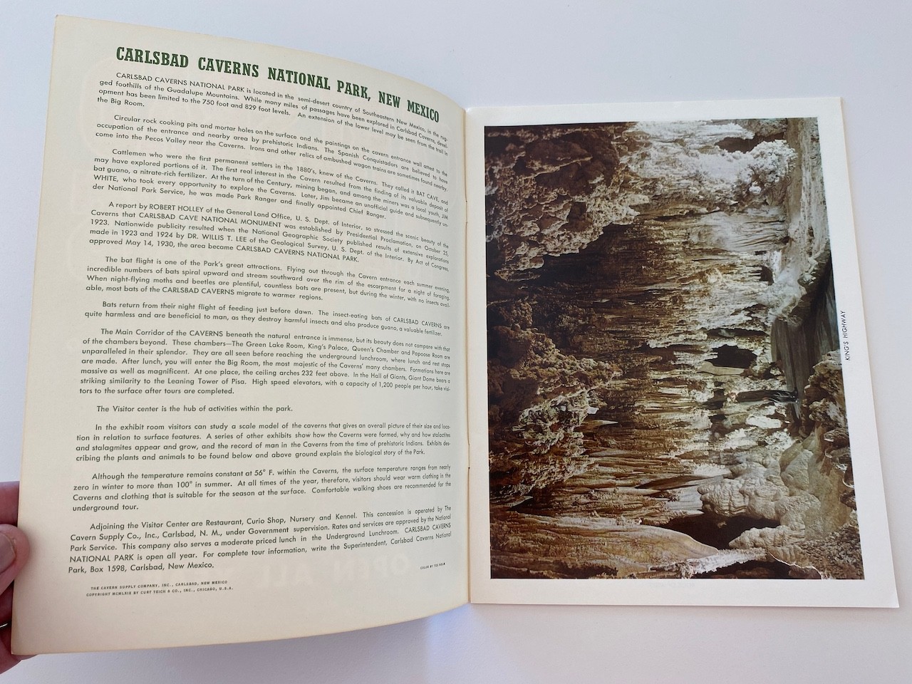 Lot of 3 Vtg 1960s / 1970s Carlsbad Caverns National Park Books New Mexico NICE!