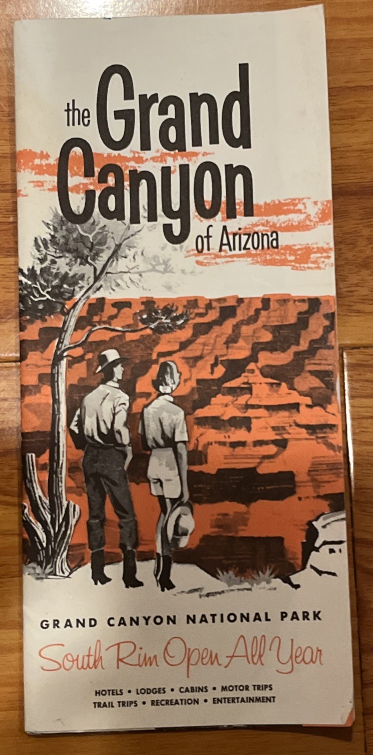 1962 The Grand Canyon of Arizona Map Guide brochure Free Shipping