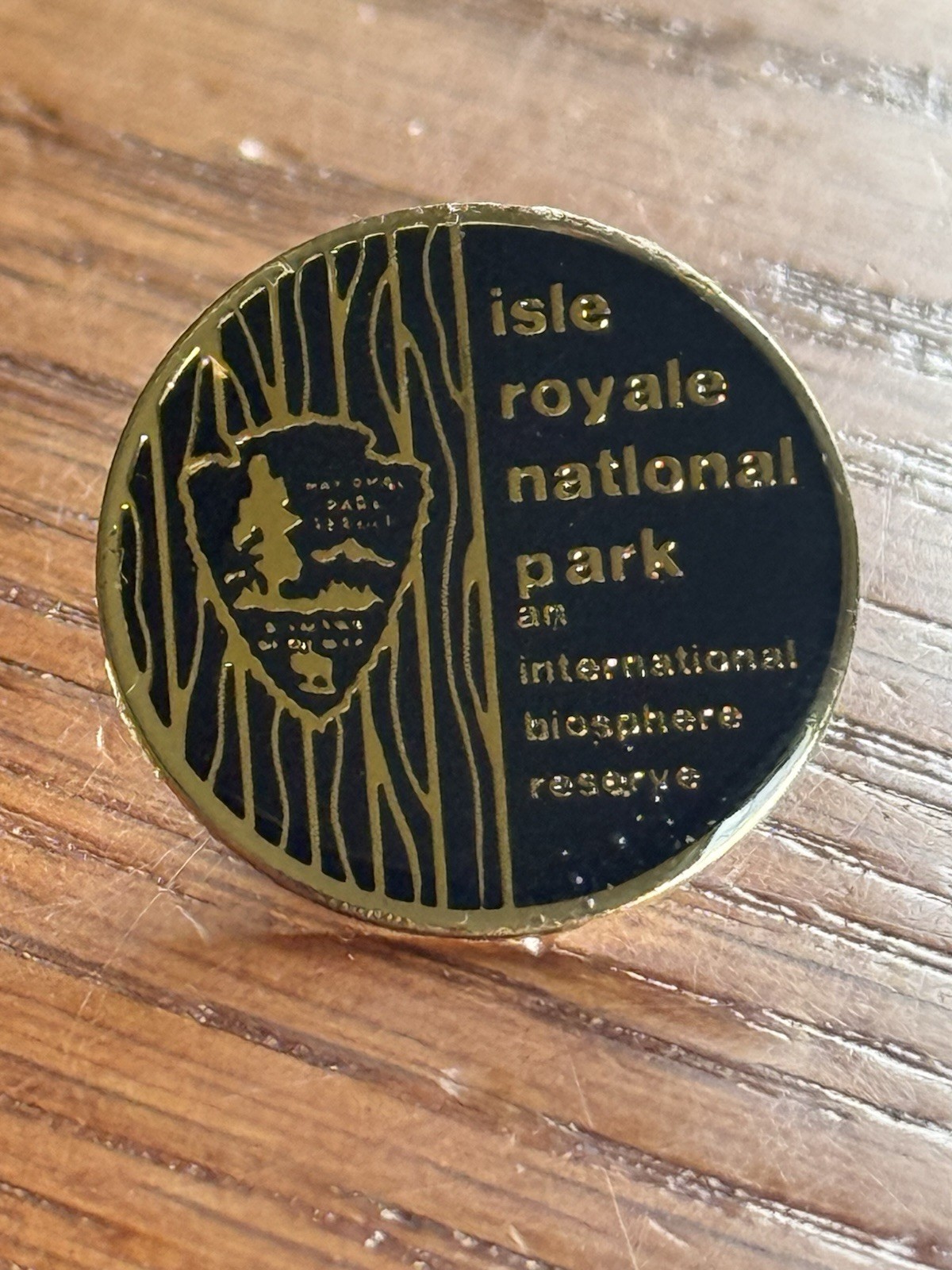 isle royale national park International Biosphere Reserve Pin – 3/4″ Round