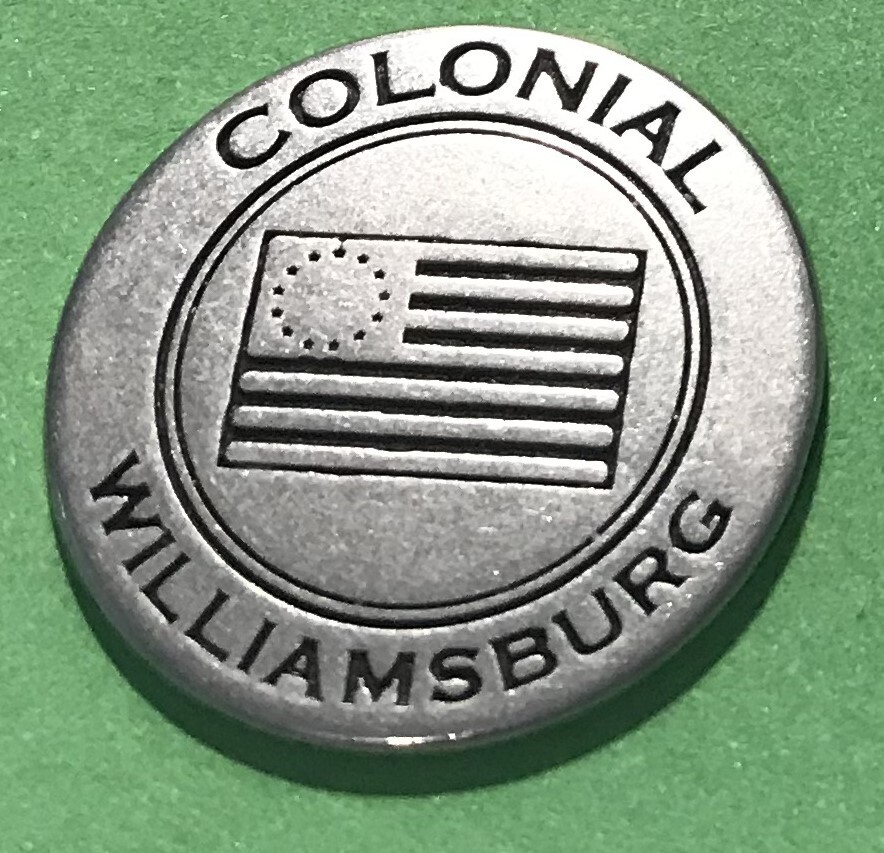 Colonial Williamsburg Palace & Betsy Ross Flag Collectible Token