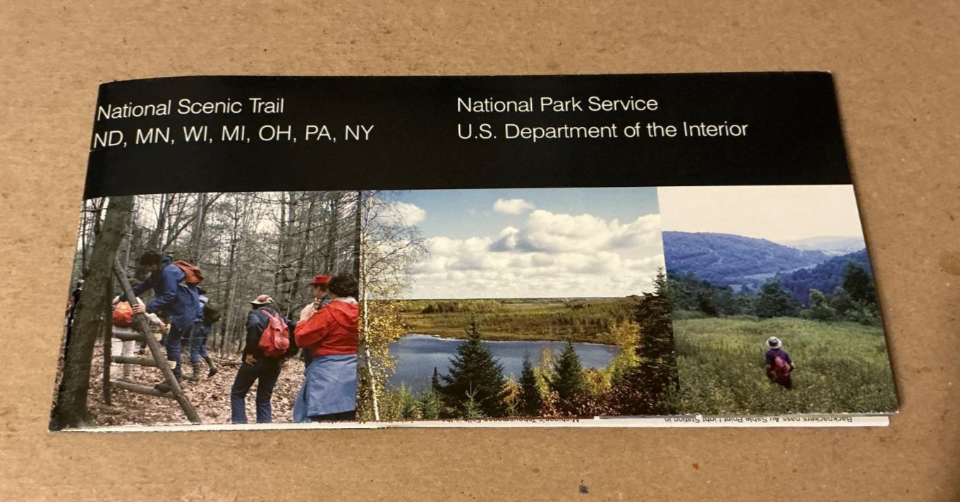 2026 NORTH COUNTRY TRAIL NATIONAL PARK SERVICE UNIGRID BROCHURE/MAP 7 States