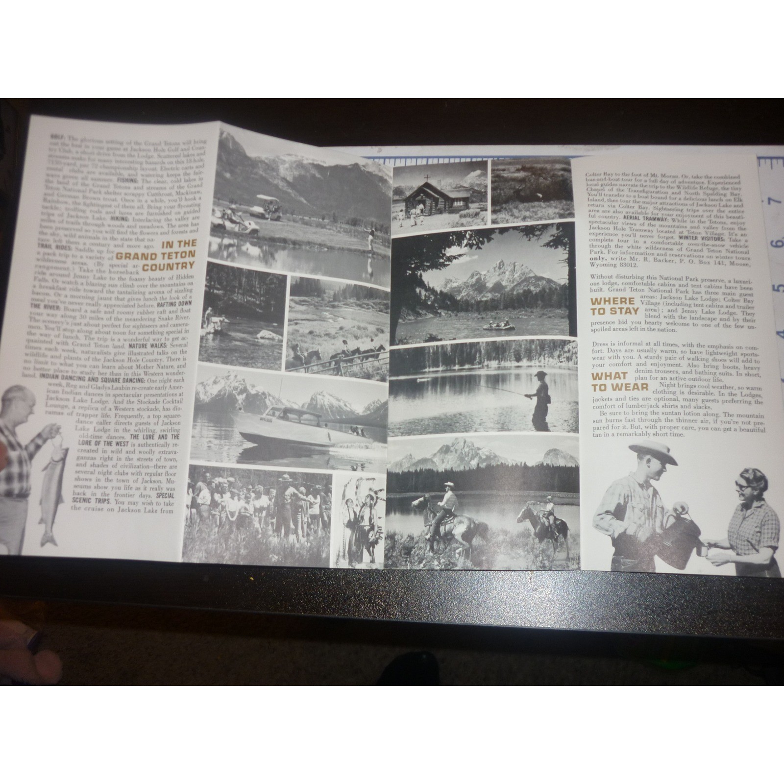 Vintage 1968 Grand Teton National Park Wyoming Travel Brochure Rates Map Lodge