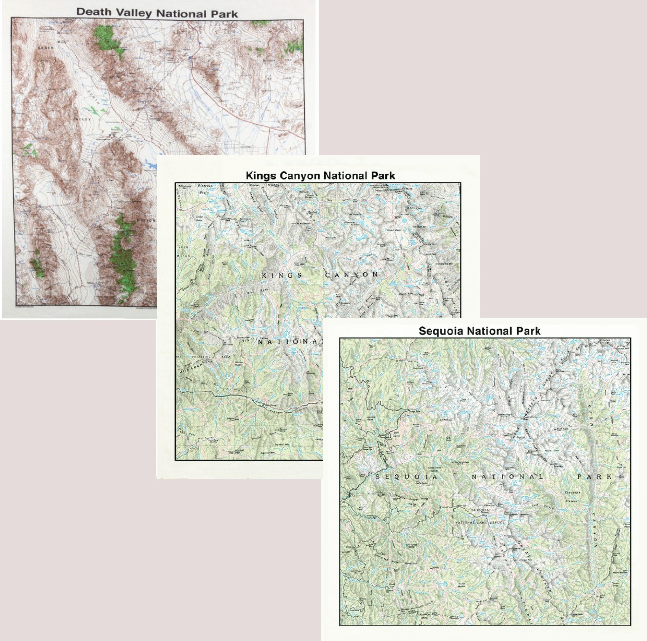 California National Park Bandana 3-Pack Bundle Death Valley Sequoia Kings Canyon